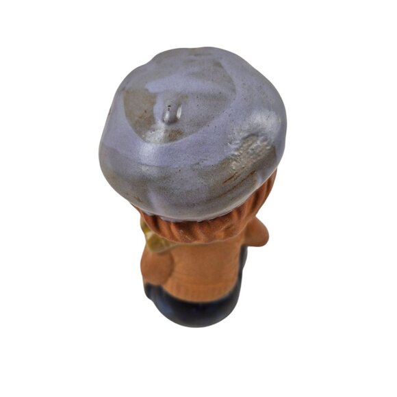 Vintage Figurine Stoneware Boy Dog Cap Hand Painted Collectible Decor - Picture 10 of 10
